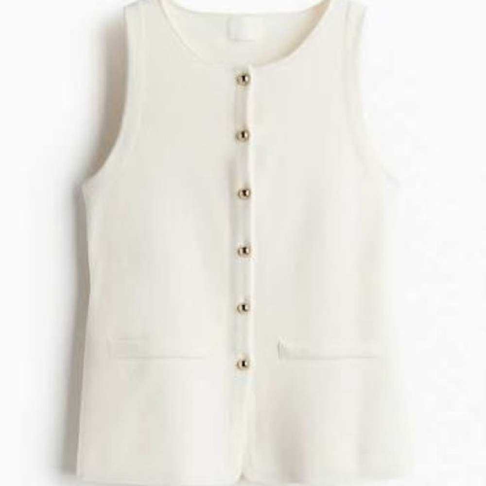 H&M Cream Fine Knit Vest